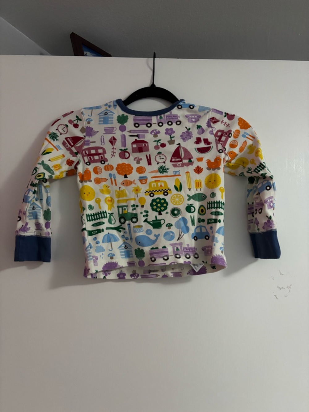 Kids Long-Sleeve Multicolor Patterned Top